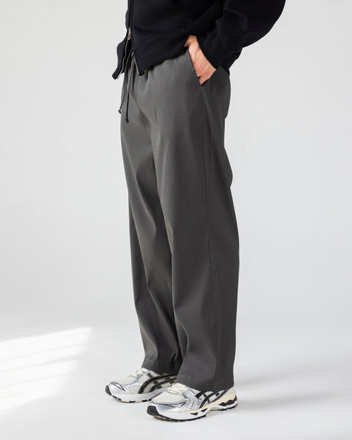 Textured Wide Leg Pants – Gray – Anti Basic streetwear Egypt (photo 4)