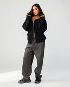 Textured Wide Leg Pants – Gray – Anti Basic streetwear Egypt (photo 8)