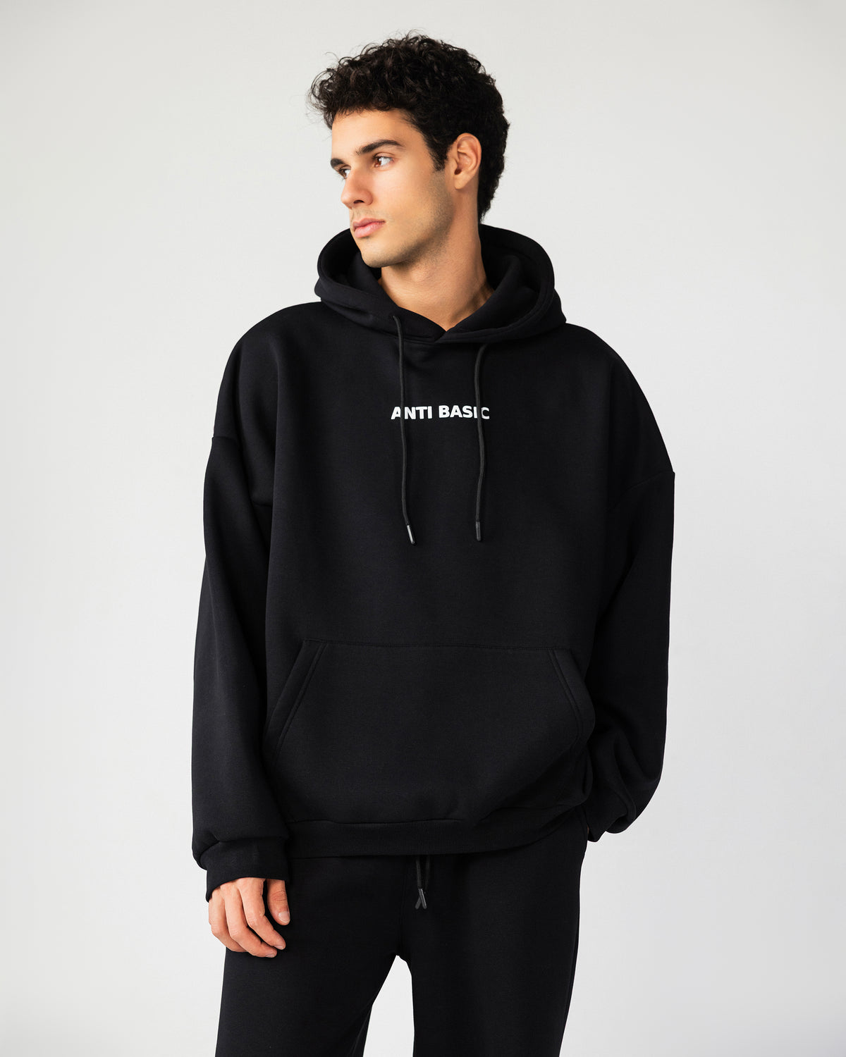 Unisex Relaxed Melton Set – Black – Anti Basic streetwear Egypt (photo 11)