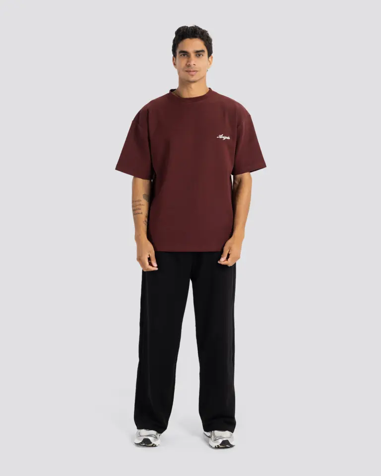 Arigato Oversize T-Shirt – Burgundy – Anti Basic streetwear Egypt