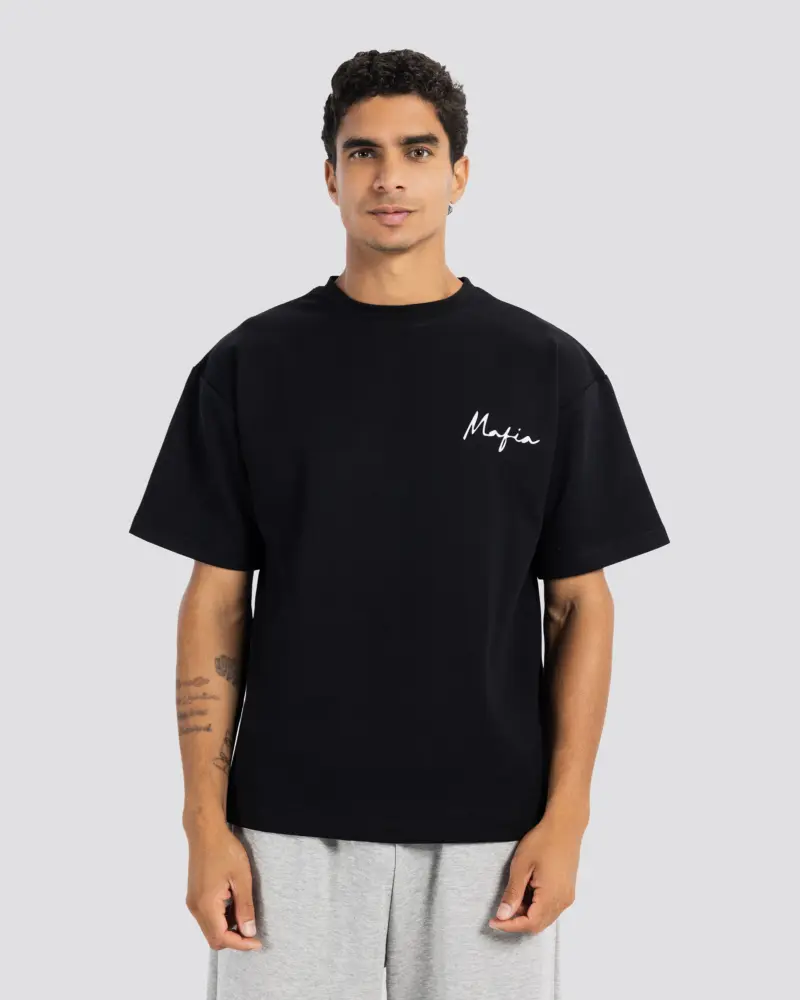 Mafia Oversize T-Shirt – Black – Anti Basic streetwear Egypt (photo 4)