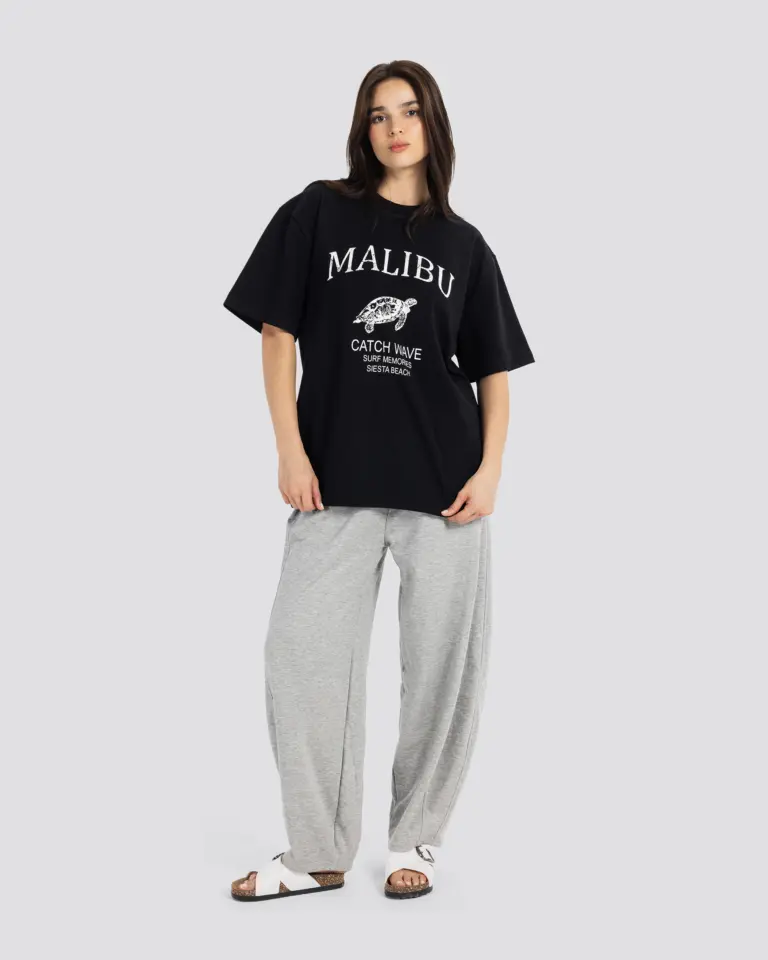 Malibu Oversize T-Shirt – Black – Anti Basic streetwear Egypt
