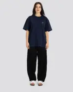 Ribbon Bow Oversize T-Shirt – Navy – Anti Basic streetwear Egypt