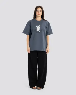 Starry Oversize T-Shirt – Gray – Anti Basic streetwear Egypt