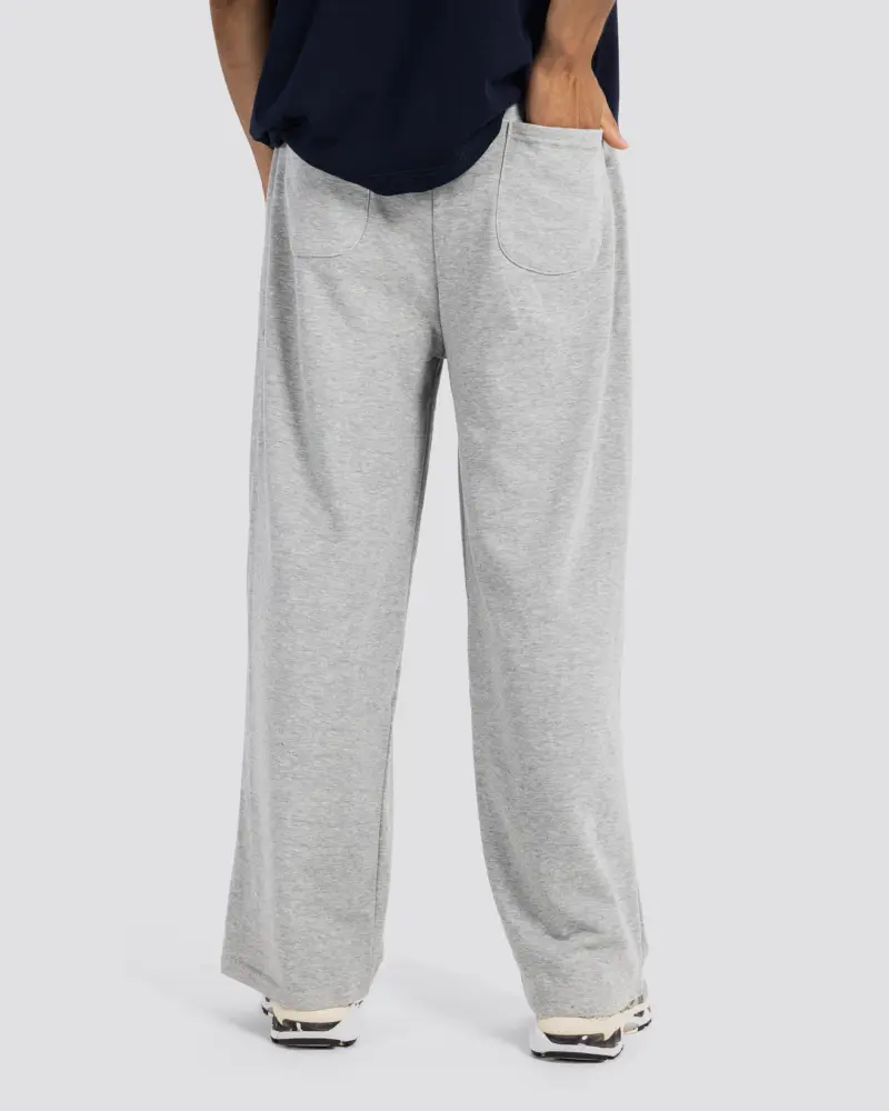 Wide-Leg Sweat Pants – Gray – Anti Basic streetwear Egypt (photo 4)