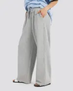 Wide-Leg Sweat Pants – Gray – Anti Basic streetwear Egypt (photo 7)