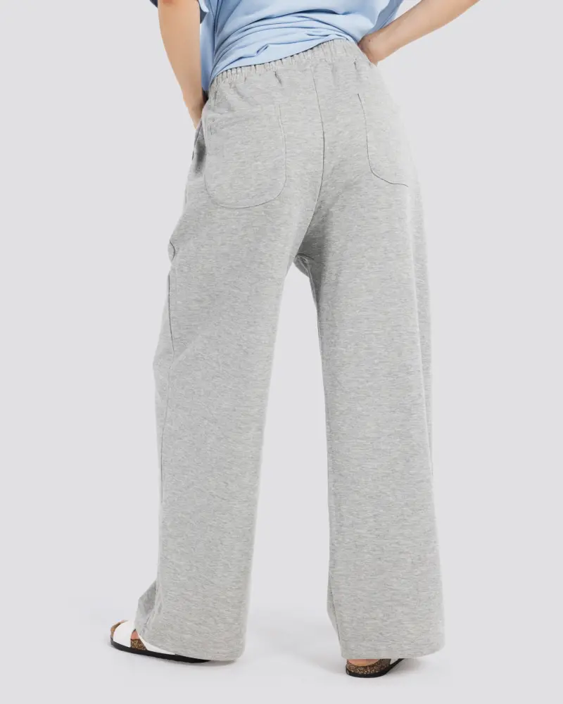 Wide-Leg Sweat Pants – Gray – Anti Basic streetwear Egypt (photo 8)