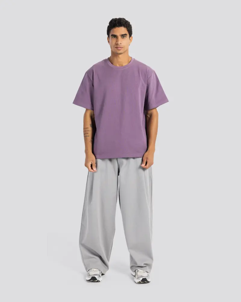 Ant Logo Relaxed T-Shirt – Light purple – Anti Basic streetwear Egypt