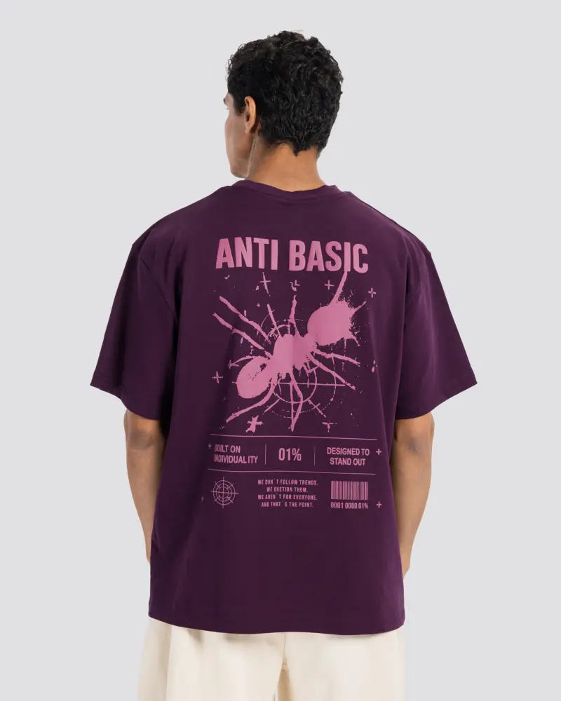 Ant Print Relaxed T-Shirt – Anti Basic streetwear Egypt (photo 2)