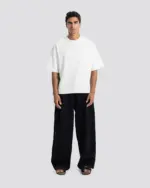Boxy-Fit Stitched T-Shirt – Off White – Anti Basic streetwear Egypt (photo 1)