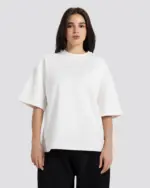 Boxy-Fit Stitched T-Shirt – Off White – Anti Basic streetwear Egypt (photo 10)