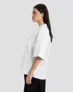 Boxy-Fit Stitched T-Shirt – Off White – Anti Basic streetwear Egypt (photo 7)