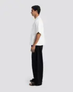 Boxy-Fit Stitched T-Shirt – Off White – Anti Basic streetwear Egypt (photo 2)