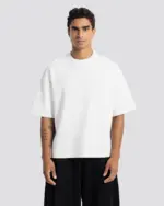 Boxy-Fit Stitched T-Shirt – Off White – Anti Basic streetwear Egypt (photo 5)