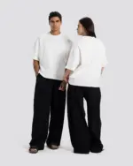 Boxy-Fit Stitched T-Shirt – Off White – Anti Basic streetwear Egypt