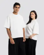 Boxy-Fit Stitched T-Shirt – Off White – Anti Basic streetwear Egypt (photo 12)
