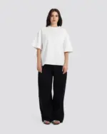 Boxy-Fit Stitched T-Shirt – Off White – Anti Basic streetwear Egypt (photo 6)