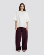 Cotton Two-Tuck Pants – Burgundy – Anti Basic streetwear Egypt (photo 6)