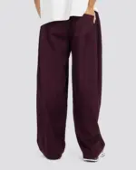 Cotton Two-Tuck Pants – Burgundy – Anti Basic streetwear Egypt (photo 2)