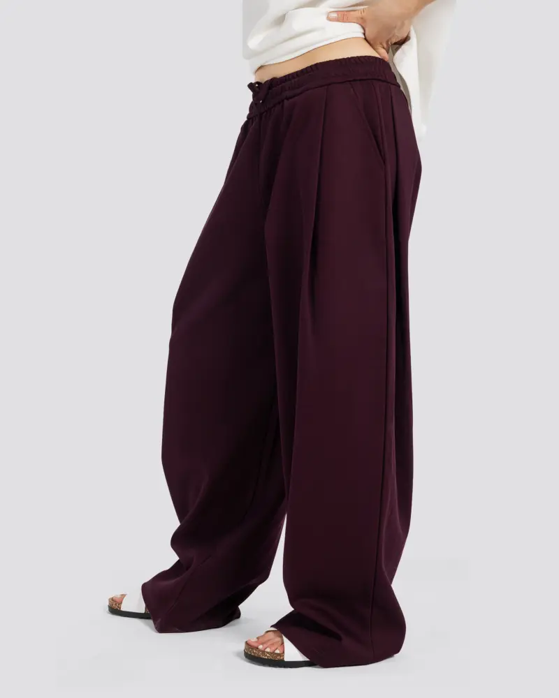 Cotton Two-Tuck Pants – Burgundy – Anti Basic streetwear Egypt (photo 7)