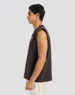 Lightweight Printed Tank – Brown – Anti Basic streetwear Egypt (photo 1)