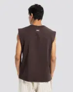 Lightweight Printed Tank – Brown – Anti Basic streetwear Egypt (photo 3)