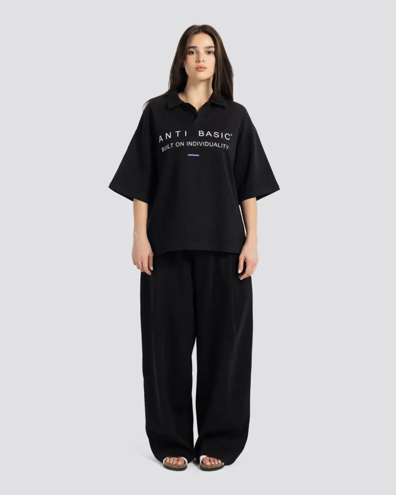 Printed Short-Sleeve Polo Shirt – Anti Basic streetwear Egypt (photo 6)