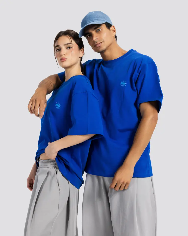 Relaxed Ant Graphic T-Shirt – Blue – Anti Basic streetwear Egypt