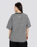 Relaxed Fit Striped T-Shirt – White – Anti Basic streetwear Egypt (photo 7)
