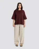 Wide-leg striped linen trousers – Anti Basic streetwear Egypt (photo 5)