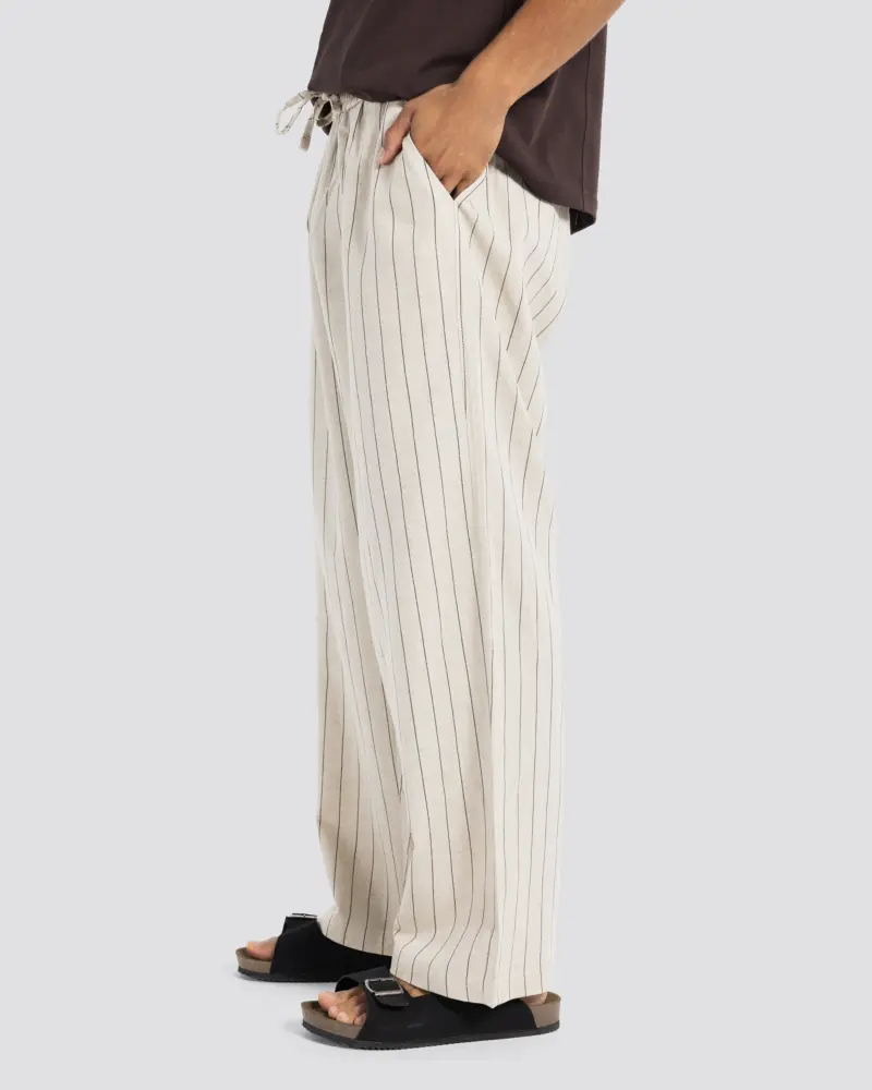 Wide-leg striped linen trousers – Anti Basic streetwear Egypt (photo 2)