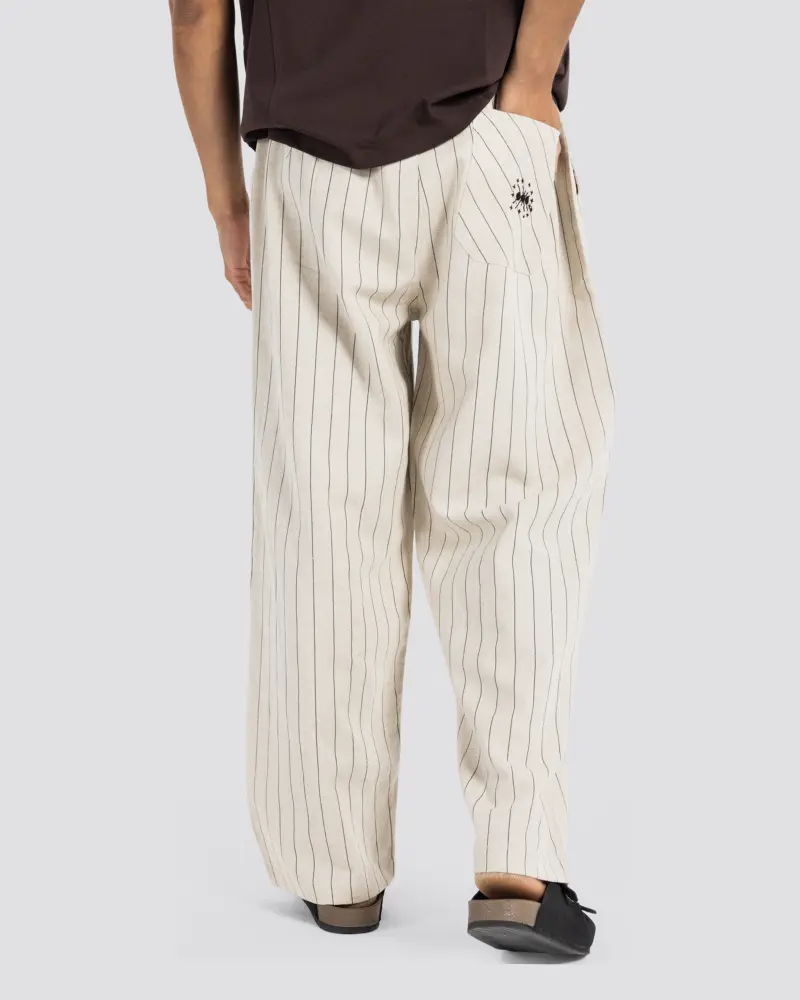Wide-leg striped linen trousers – Anti Basic streetwear Egypt (photo 3)