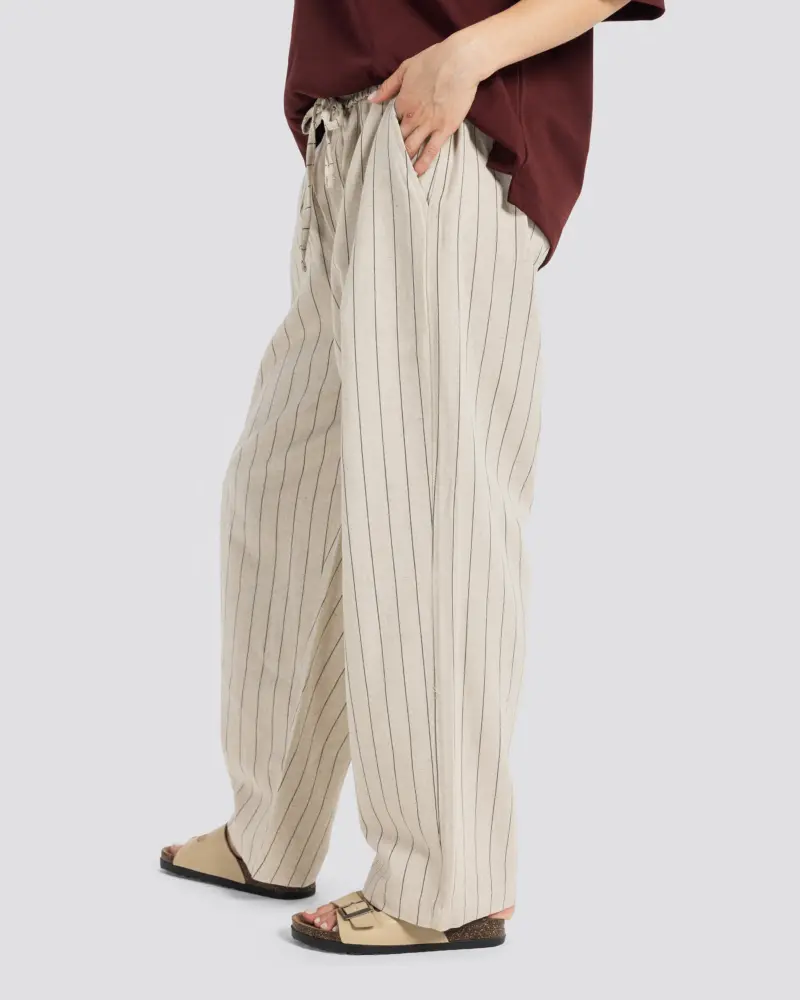 Wide-leg striped linen trousers – Anti Basic streetwear Egypt (photo 7)