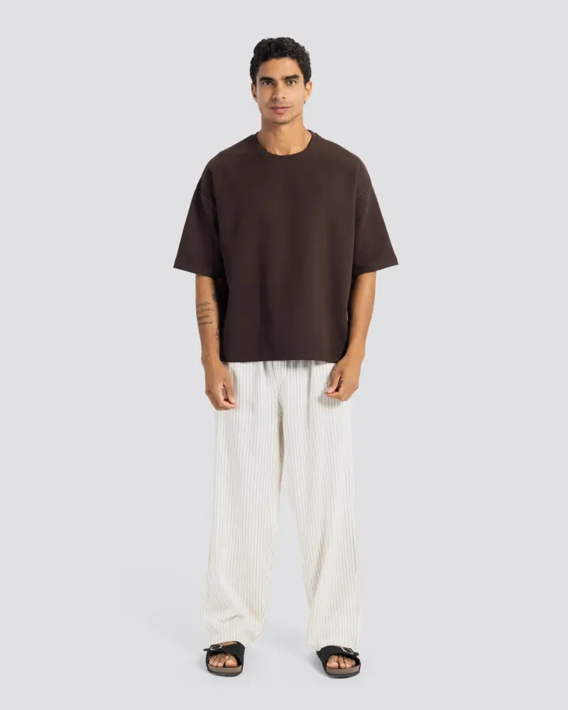 Relaxed Striped Linen Trousers – Anti Basic streetwear Egypt (photo 1)