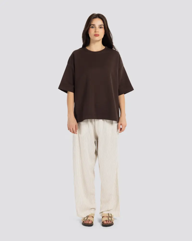 Relaxed Striped Linen Trousers – Anti Basic streetwear Egypt (photo 5)
