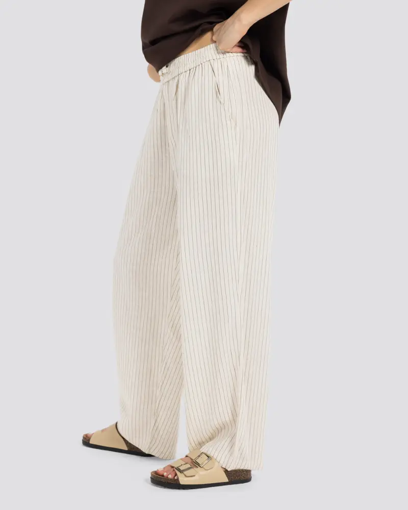 Relaxed Striped Linen Trousers – Anti Basic streetwear Egypt (photo 7)
